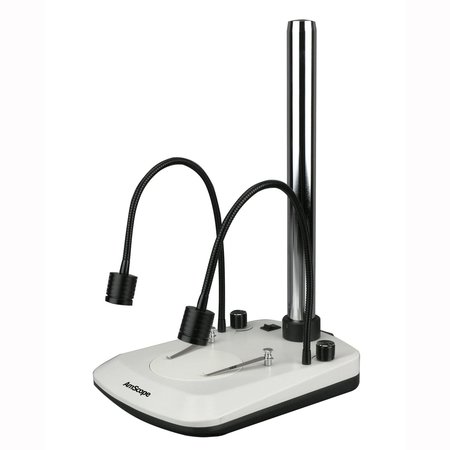 AMSCOPE Stereo Microscope Table Stand With Built In Dual Gooseneck Illuminator TS-2G-V331